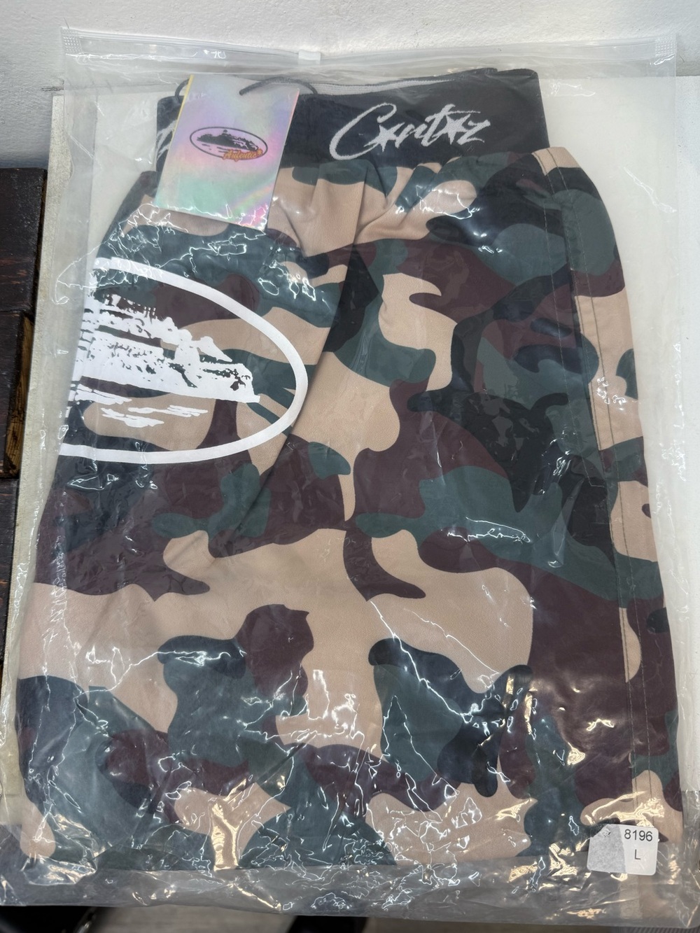 Corteiz Camo Athletic Shorts green/brown/tan Mens Large - Picture 10 of 10